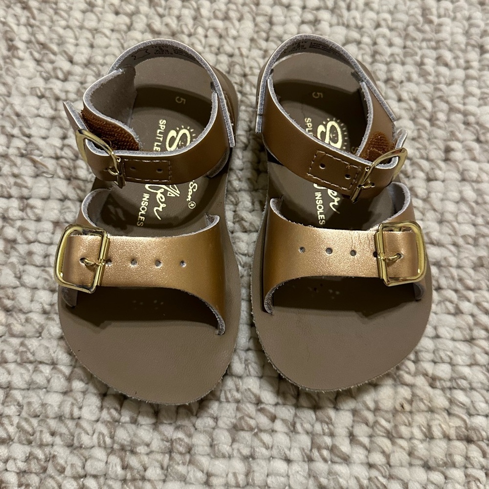 Rose gold saltwater sandal Sun Sans